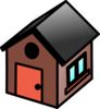 Brown House Icon Clip Art